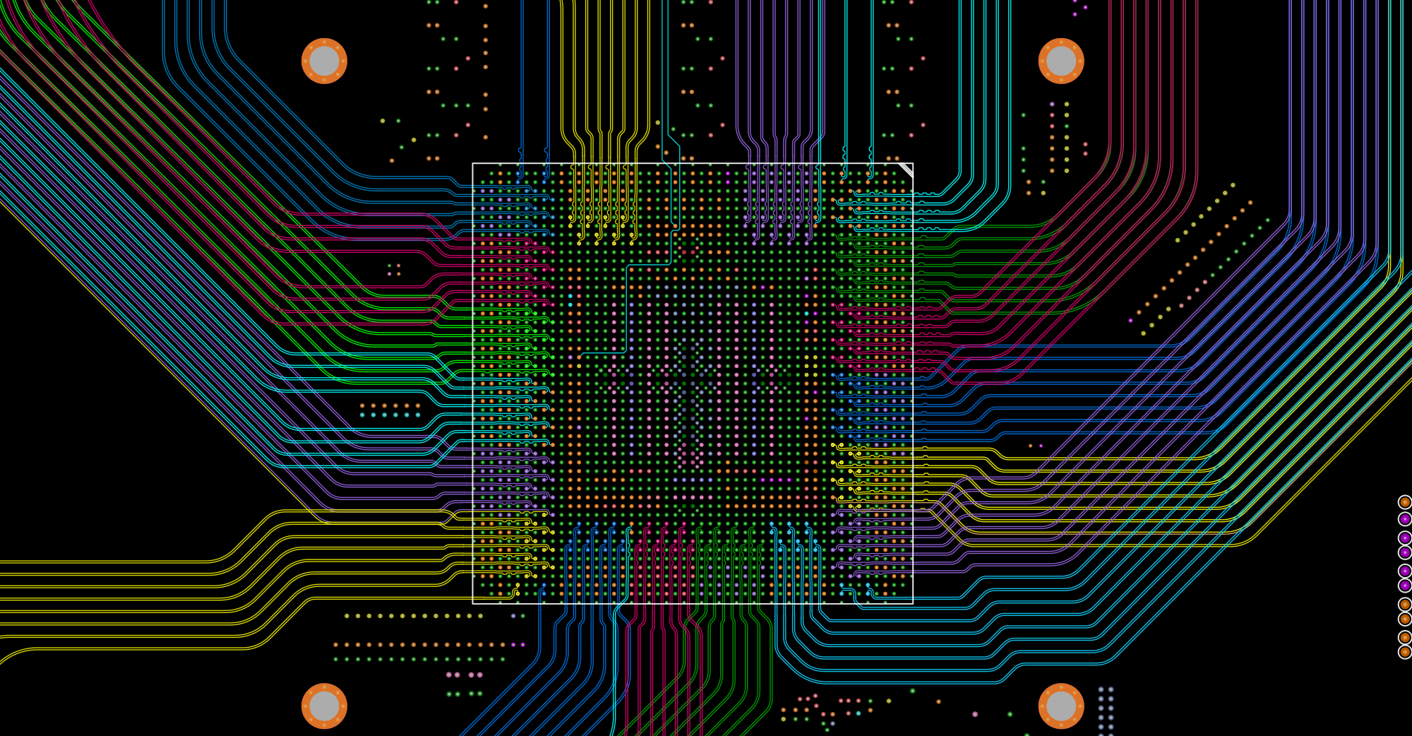 High-speed PCB layout with BGA fanout
