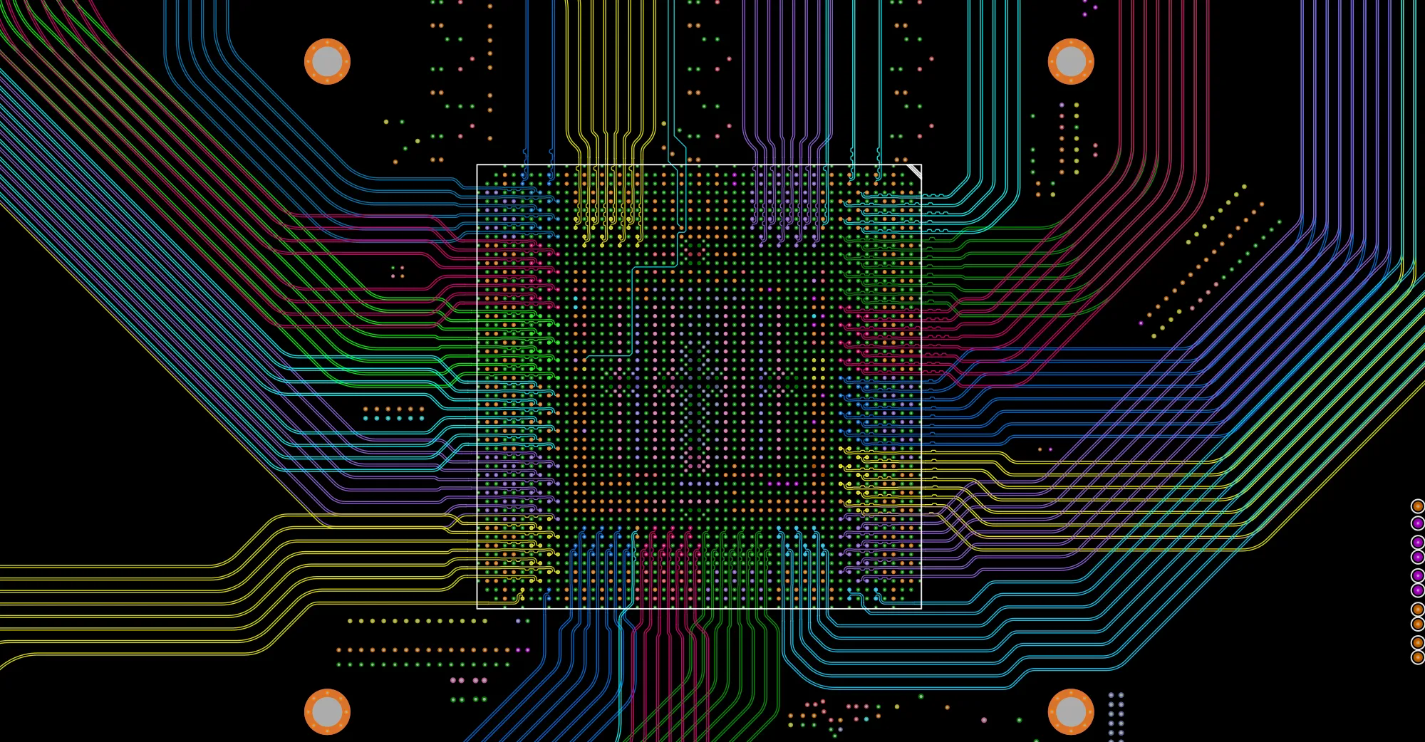 High-speed PCB layout with BGA fanout